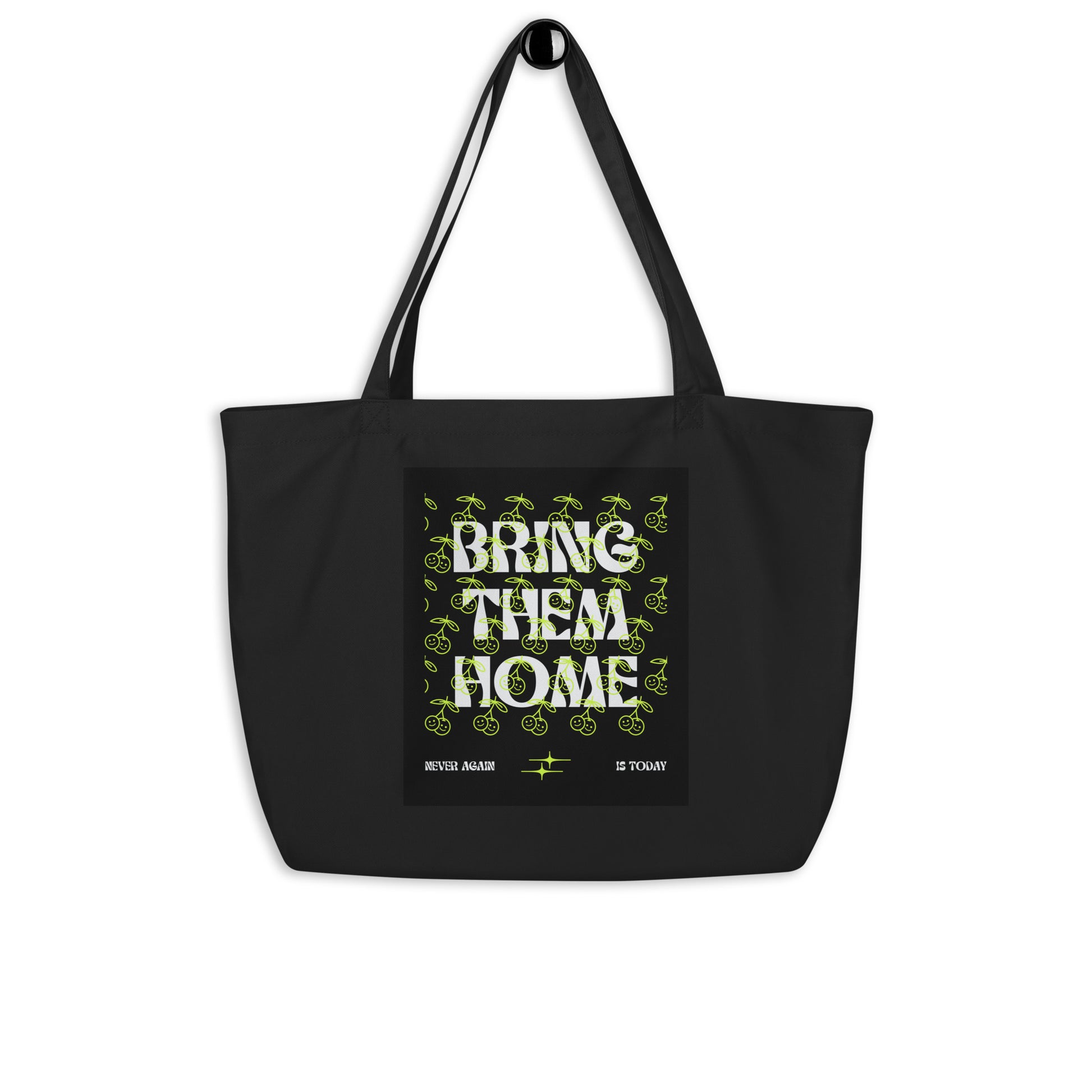 Bring Them Home | Neon Green Edition | Large Organic Tote Bag