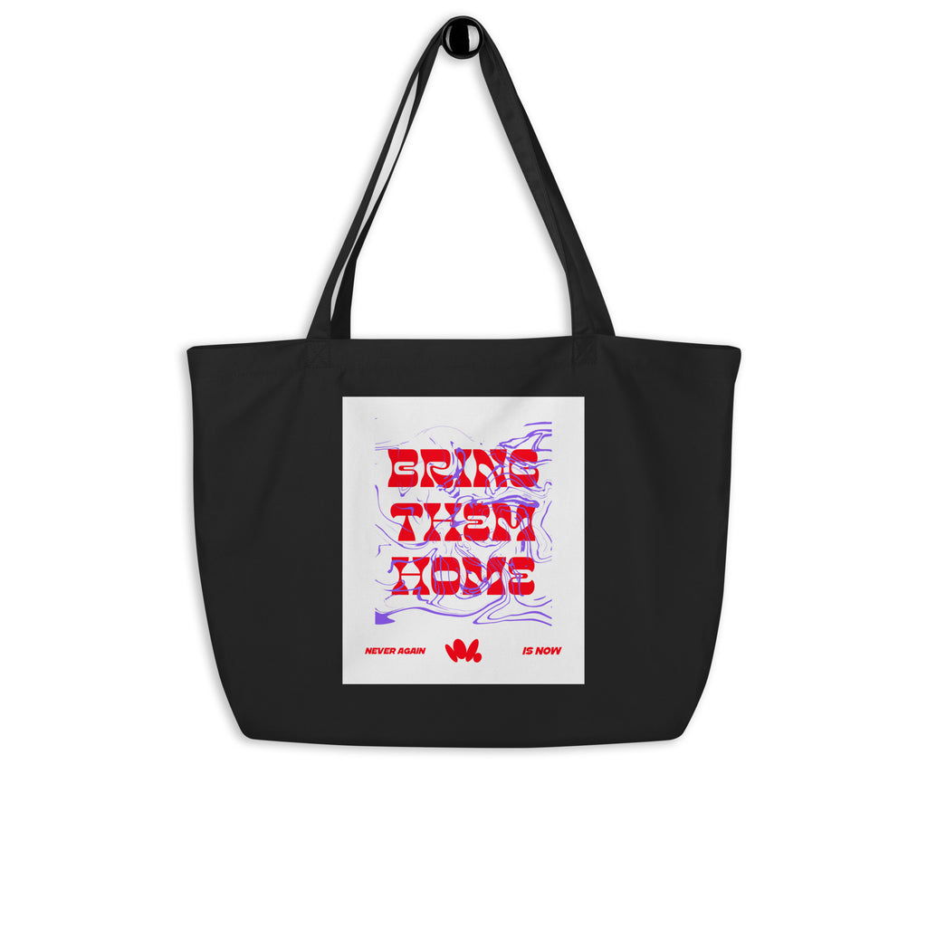 Bring Them Home | Red-Purple Edition | Large Organic Tote Bag