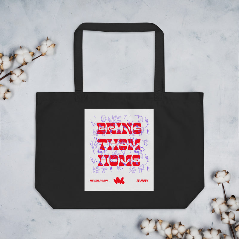 Bring Them Home | Red-Purple Edition | Large Organic Tote Bag