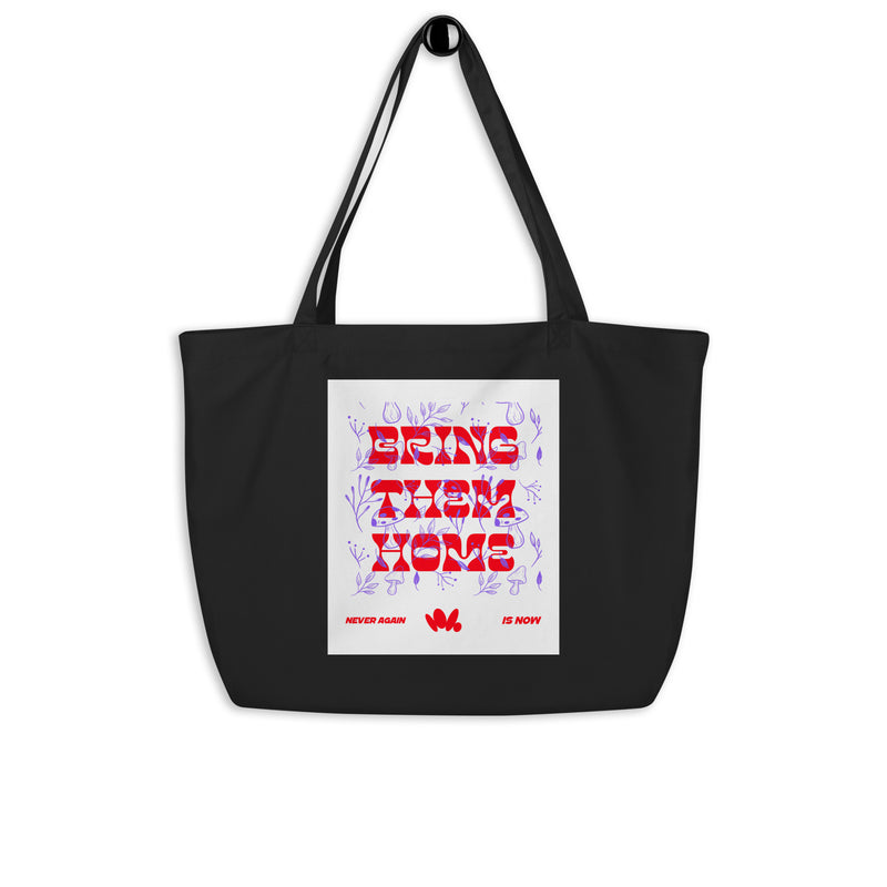 Bring Them Home | Red-Purple Edition | Large Organic Tote Bag