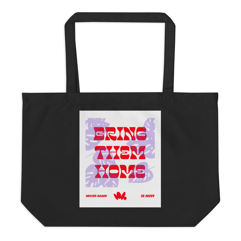 Bring Them Home | Red-Purple Edition | Large Organic Tote Bag
