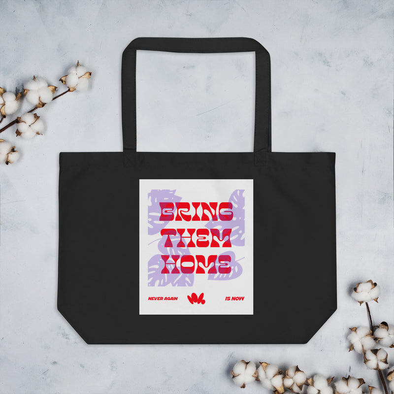 Bring Them Home | Red-Purple Edition | Large Organic Tote Bag