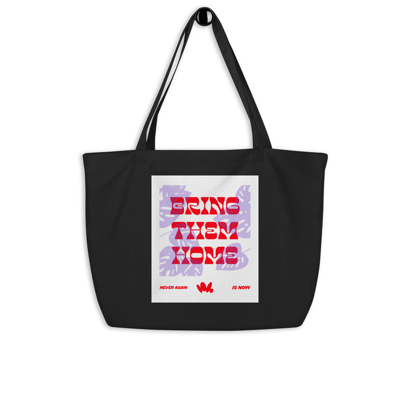 Bring Them Home | Red-Purple Edition | Large Organic Tote Bag