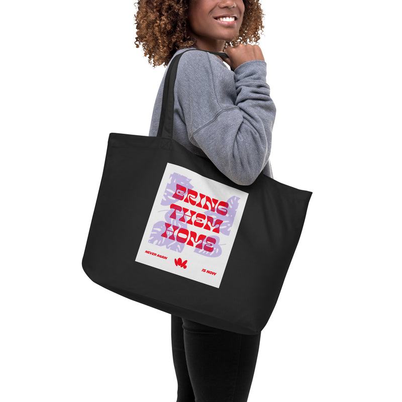 Bring Them Home | Red-Purple Edition | Large Organic Tote Bag