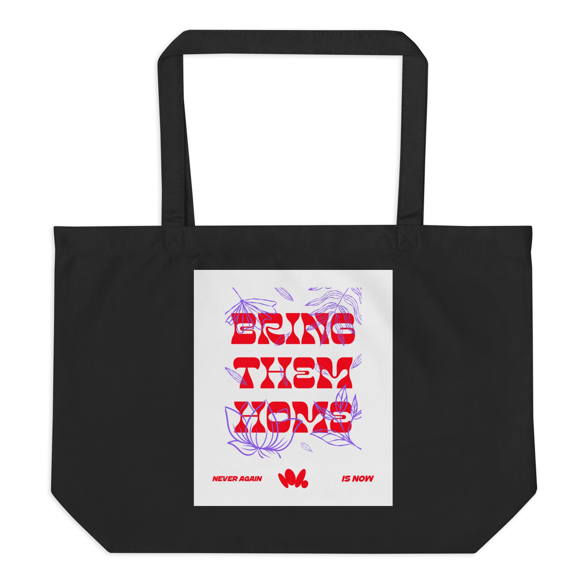 Bring Them Home | Red-Purple Edition | Large Organic Tote Bag