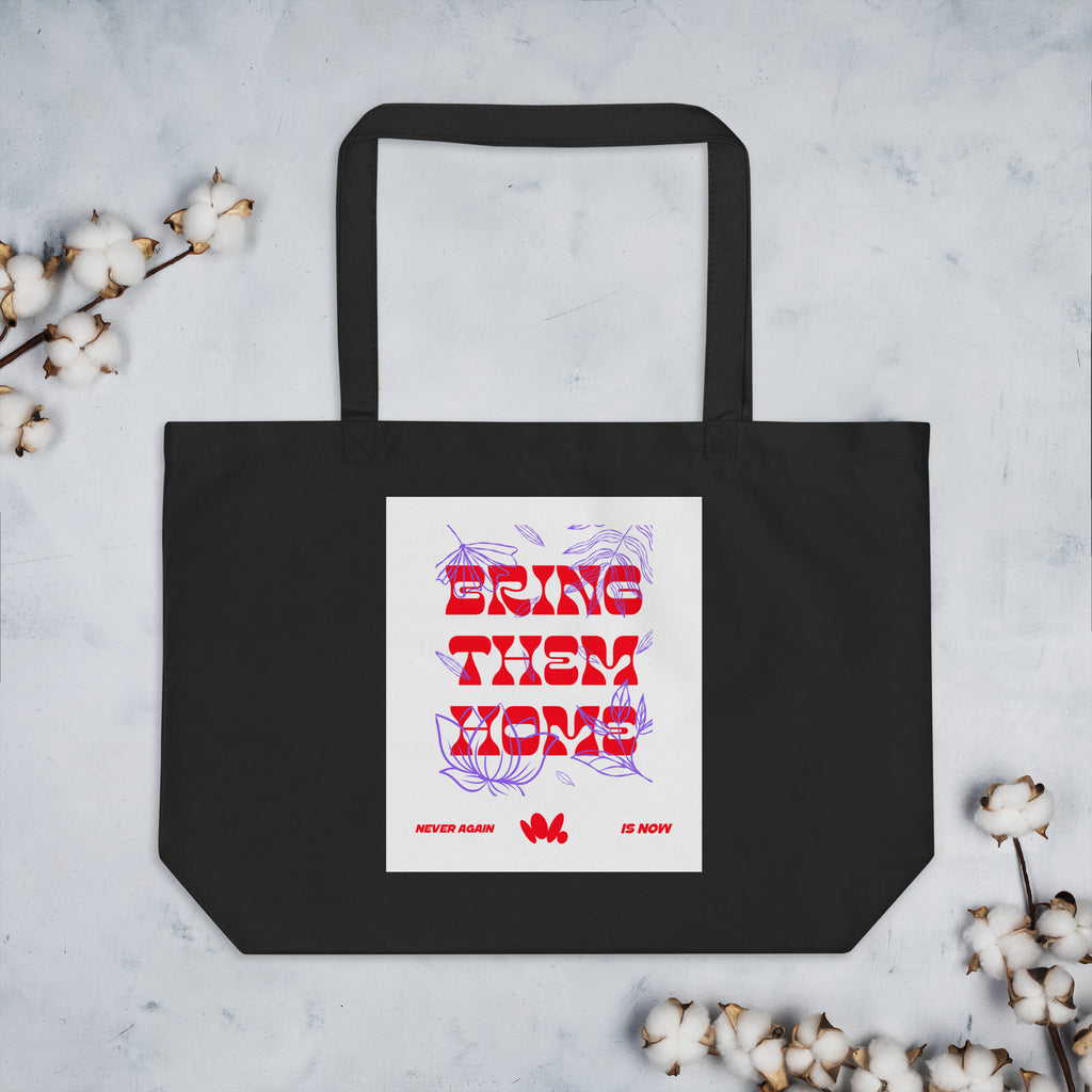 Bring Them Home | Red-Purple Edition | Large Organic Tote Bag