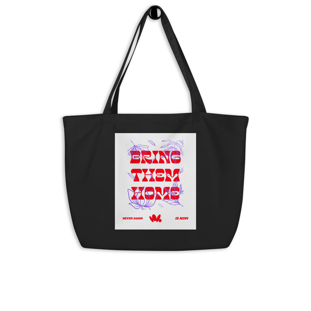 Bring Them Home | Red-Purple Edition | Large Organic Tote Bag