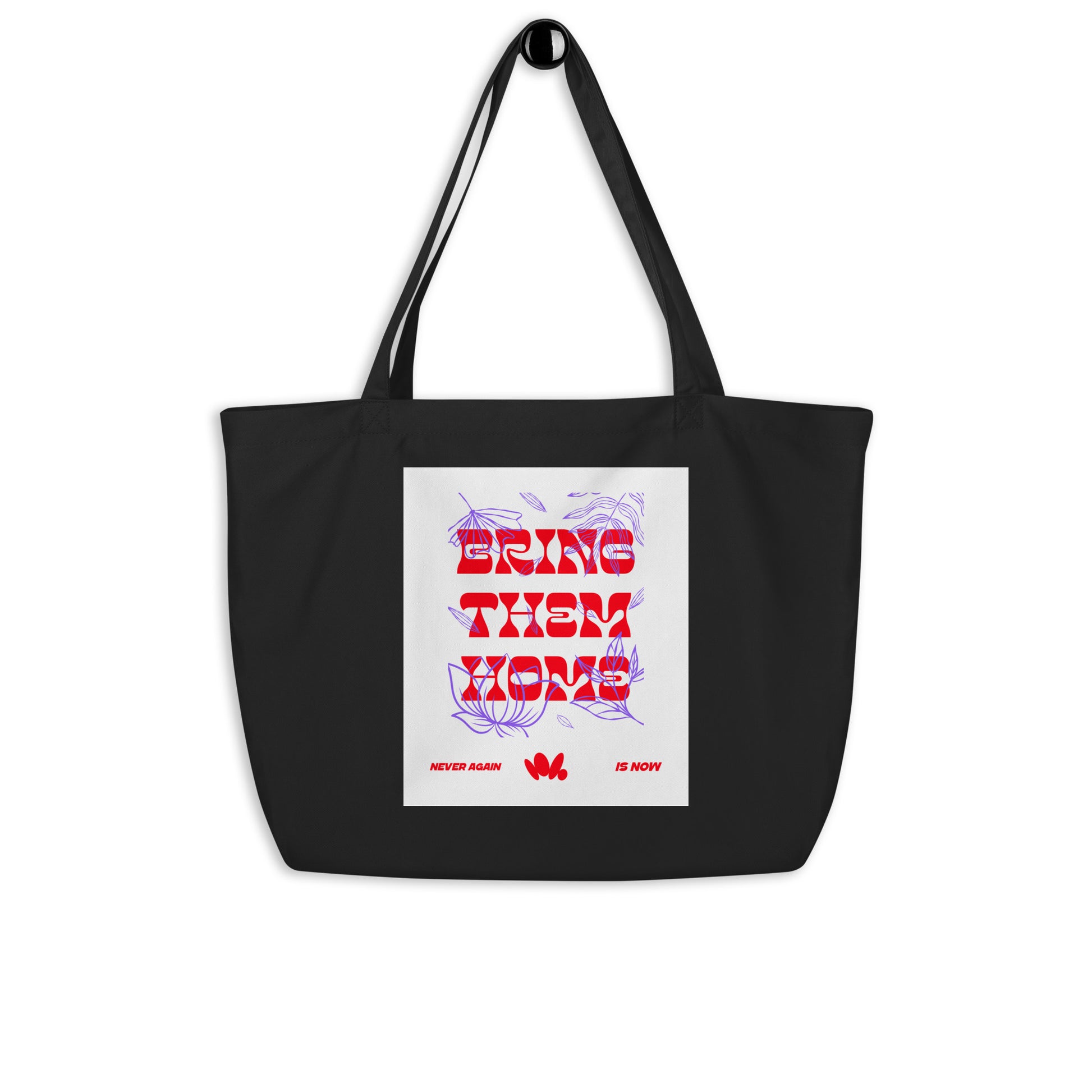 Bring Them Home | Red-Purple Edition | Large Organic Tote Bag