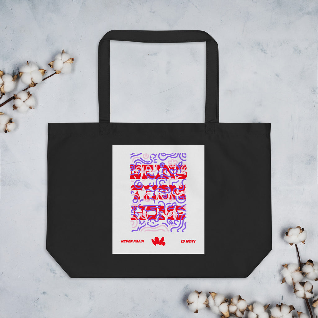 Bring Them Home | Red-Purple Edition | Large Organic Tote Bag