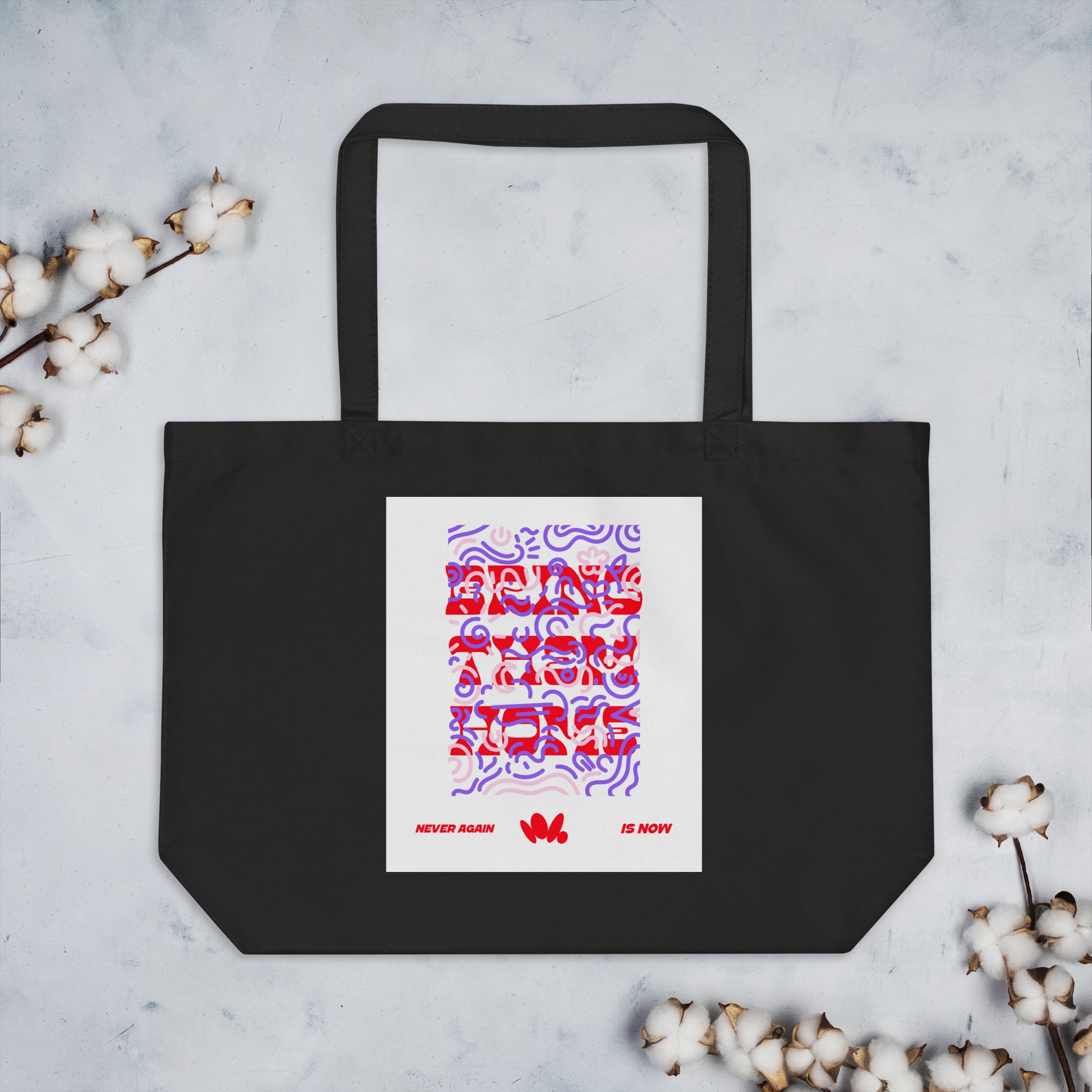 Bring Them Home | Red-Purple Edition | Large Organic Tote Bag