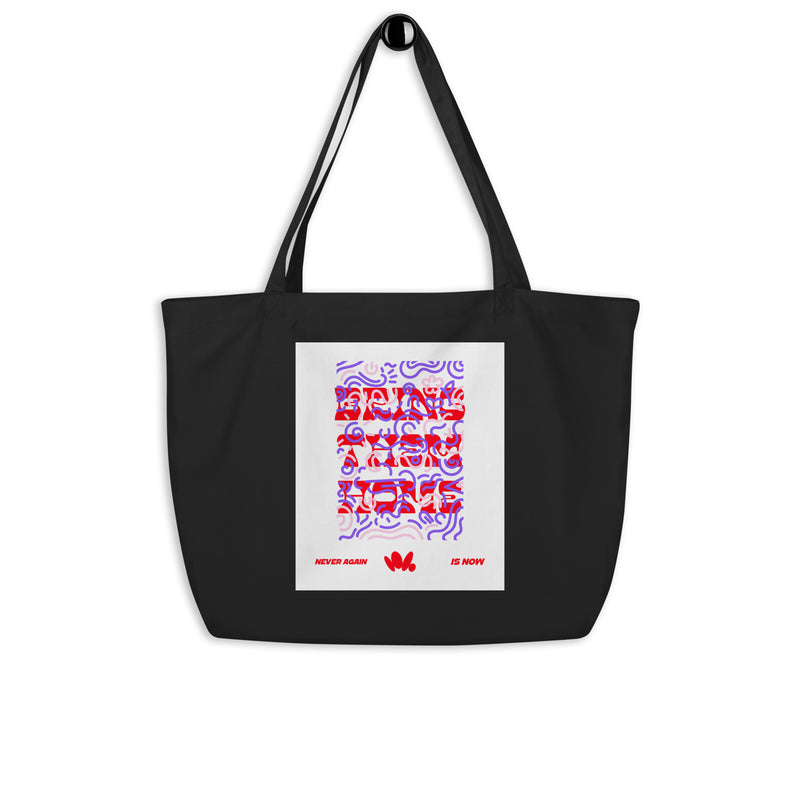 Bring Them Home | Red-Purple Edition | Large Organic Tote Bag