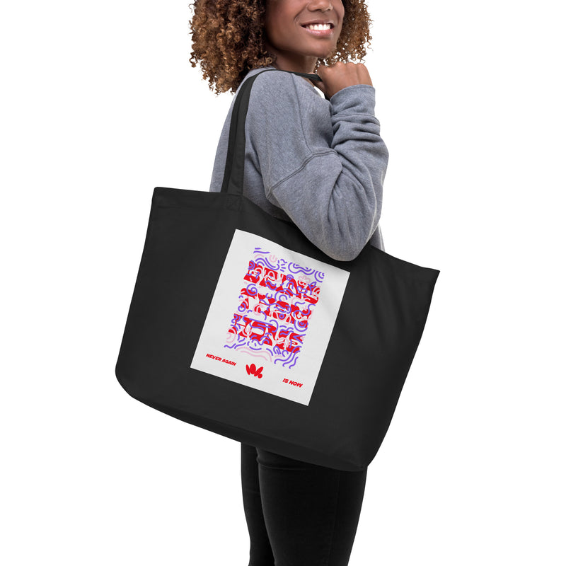 Bring Them Home | Red-Purple Edition | Large Organic Tote Bag