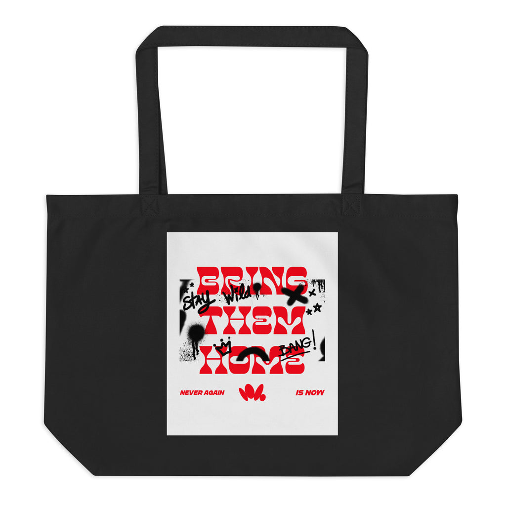 Bring Them Home | Red-Purple Edition | Large Organic Tote Bag