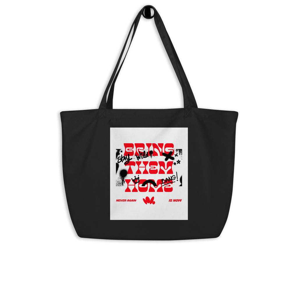 Bring Them Home | Red-Purple Edition | Large Organic Tote Bag