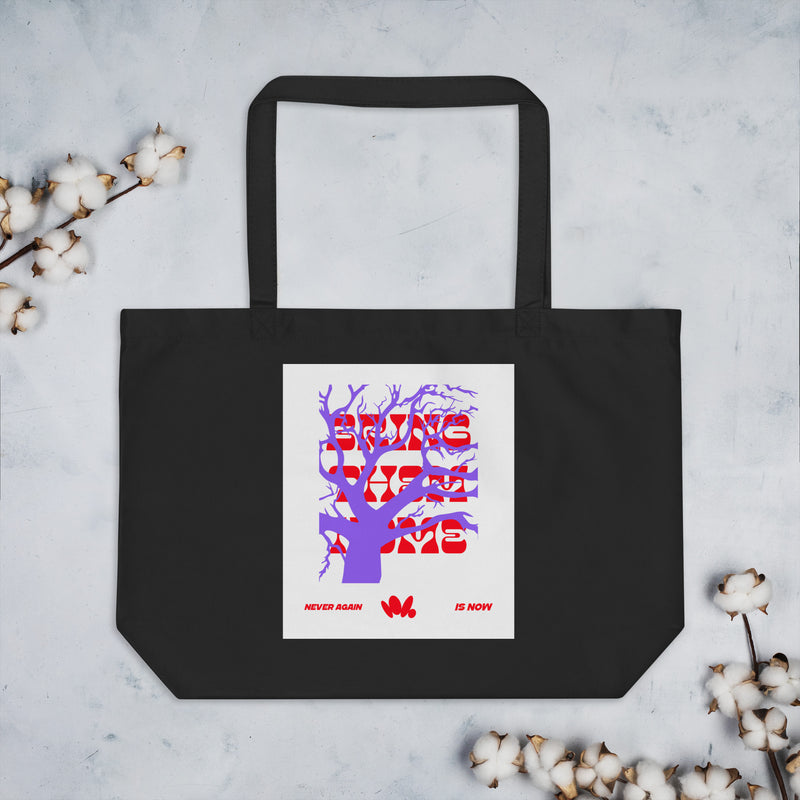 Bring Them Home | Red-Purple Edition | Large Organic Tote Bag
