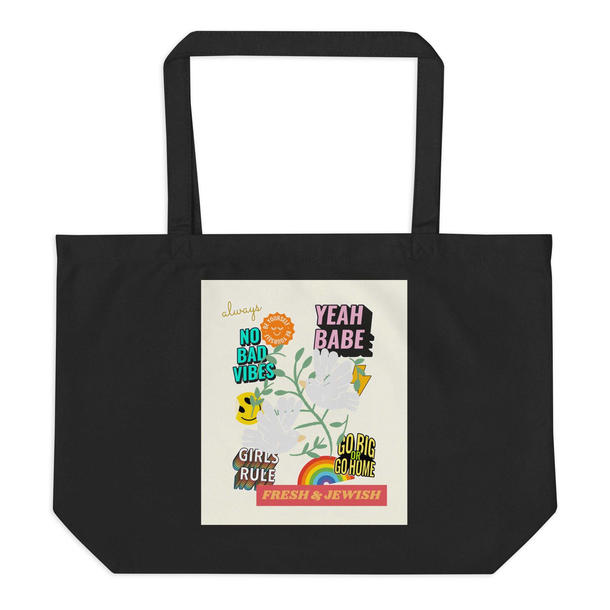 Shop Jewish | Creme | Large Organic Tote Bag