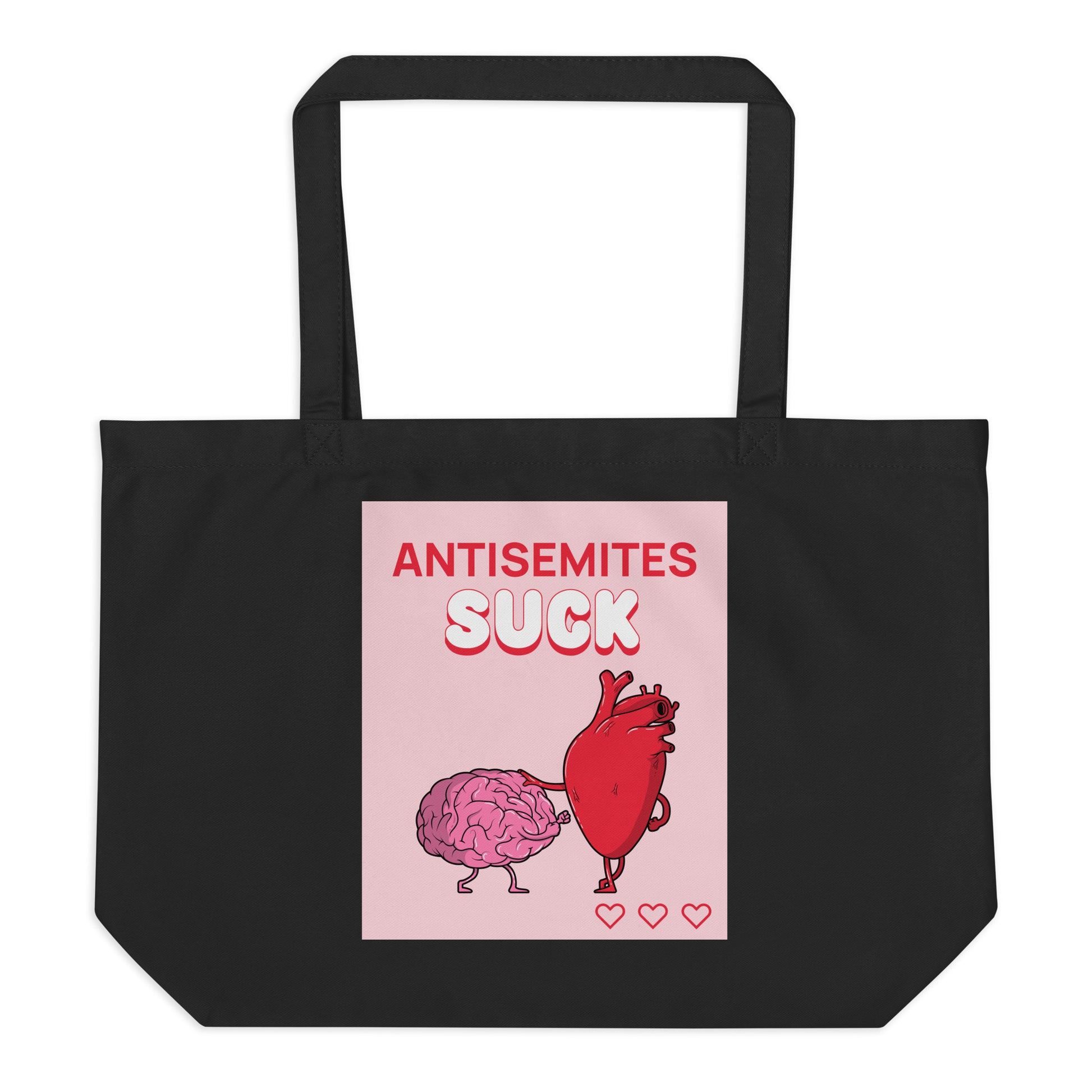 Antisemites Suck | Large Organic Tote Bag Jouparty