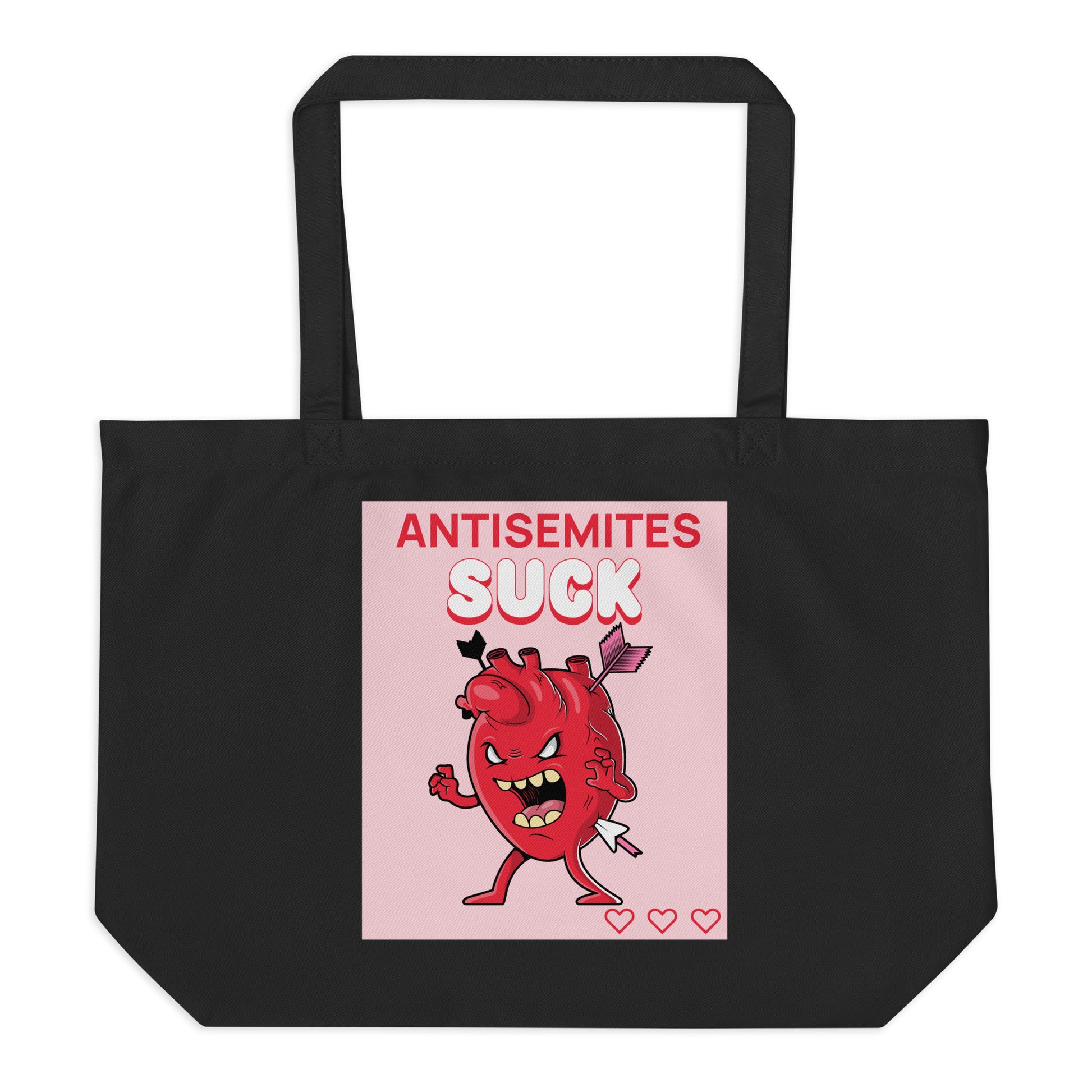 Antisemites Suck | Large Organic Tote Bag Jouparty