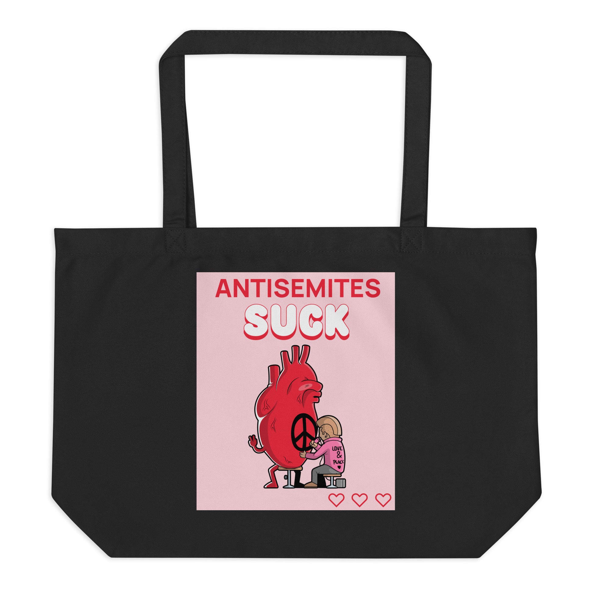 Antisemites Suck | Large Organic Tote Bag Jouparty