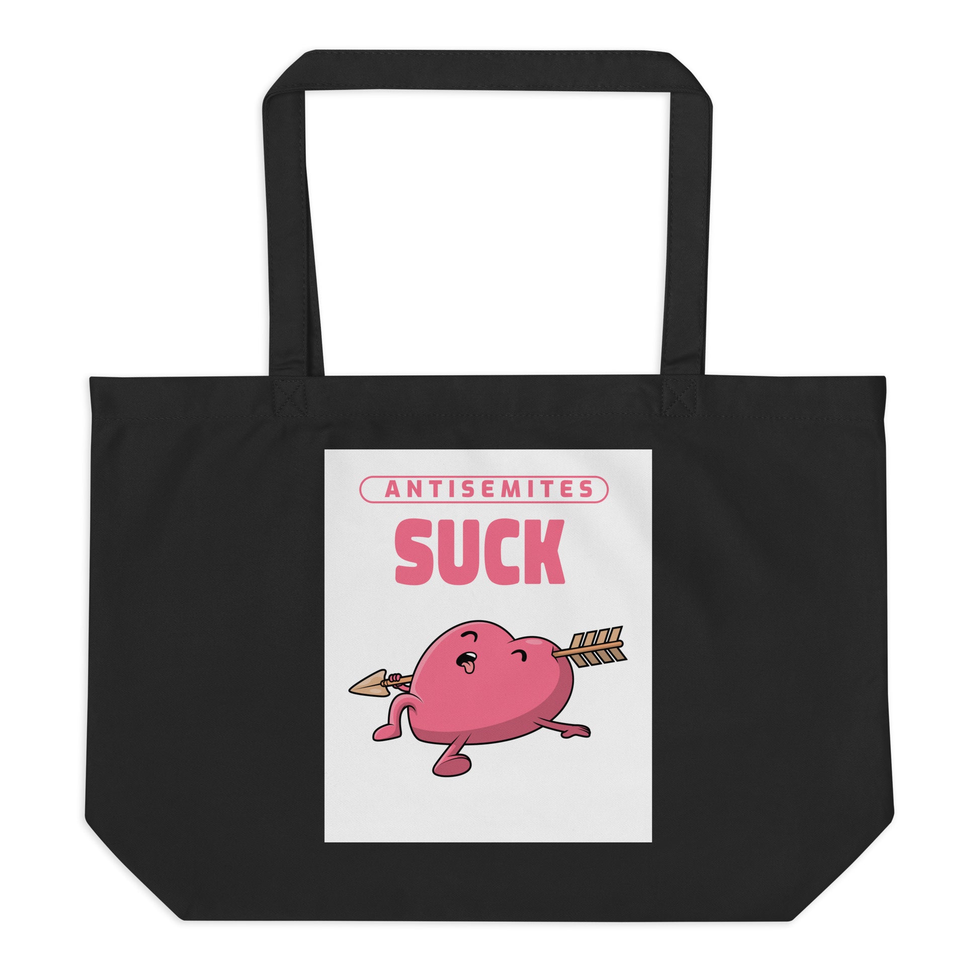 Antisemites Suck | Large Organic Tote Bag Jouparty