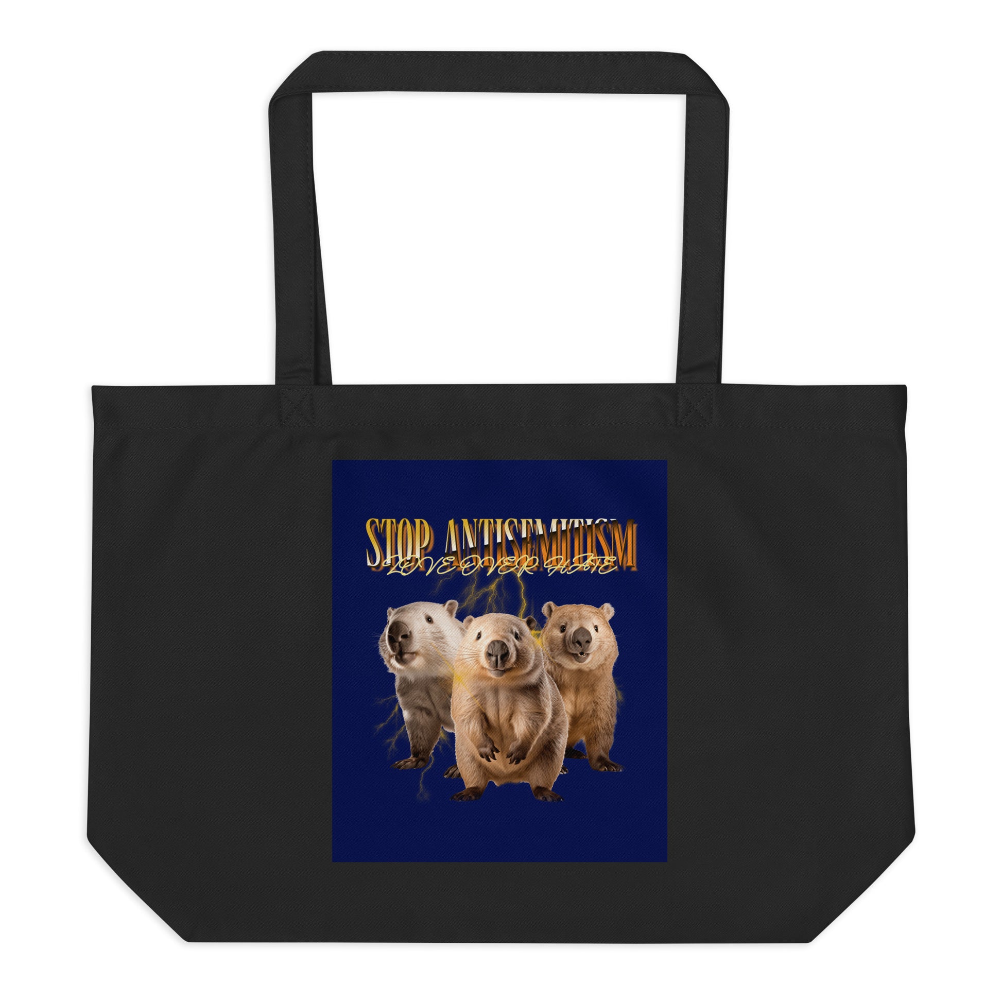 Funny Animals | Antisemitism | Large Organic Tote Bag Jouparty