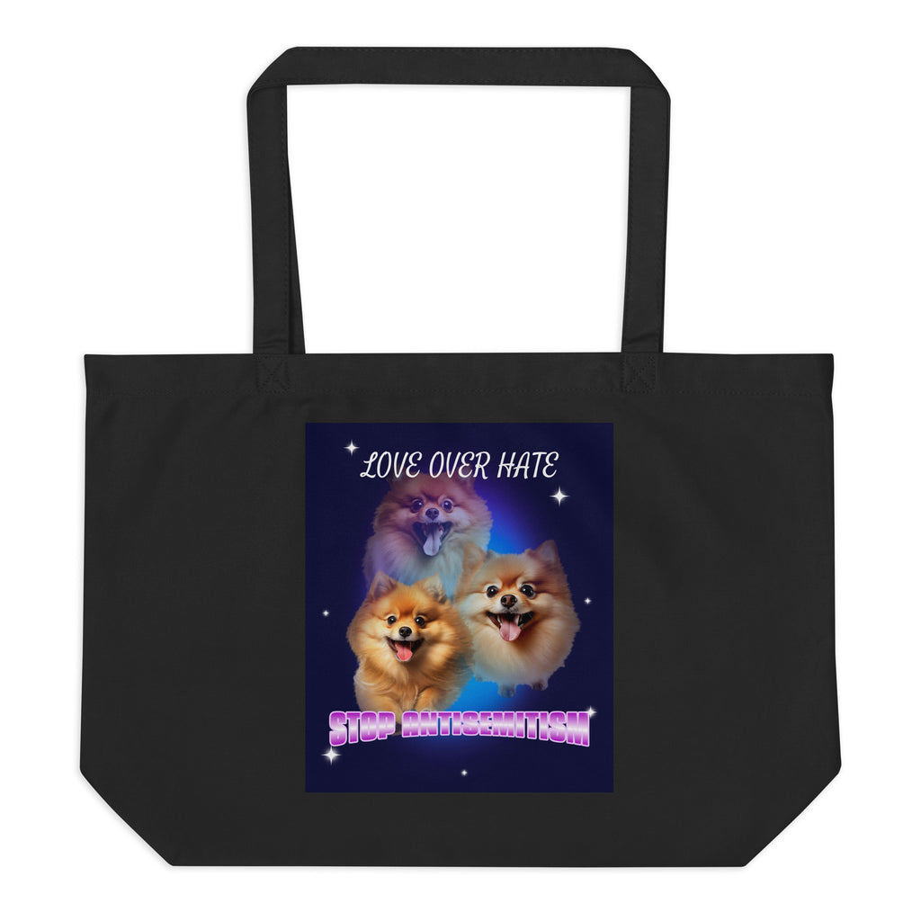 Funny Animals | Antisemitism | Large Organic Tote Bag Jouparty