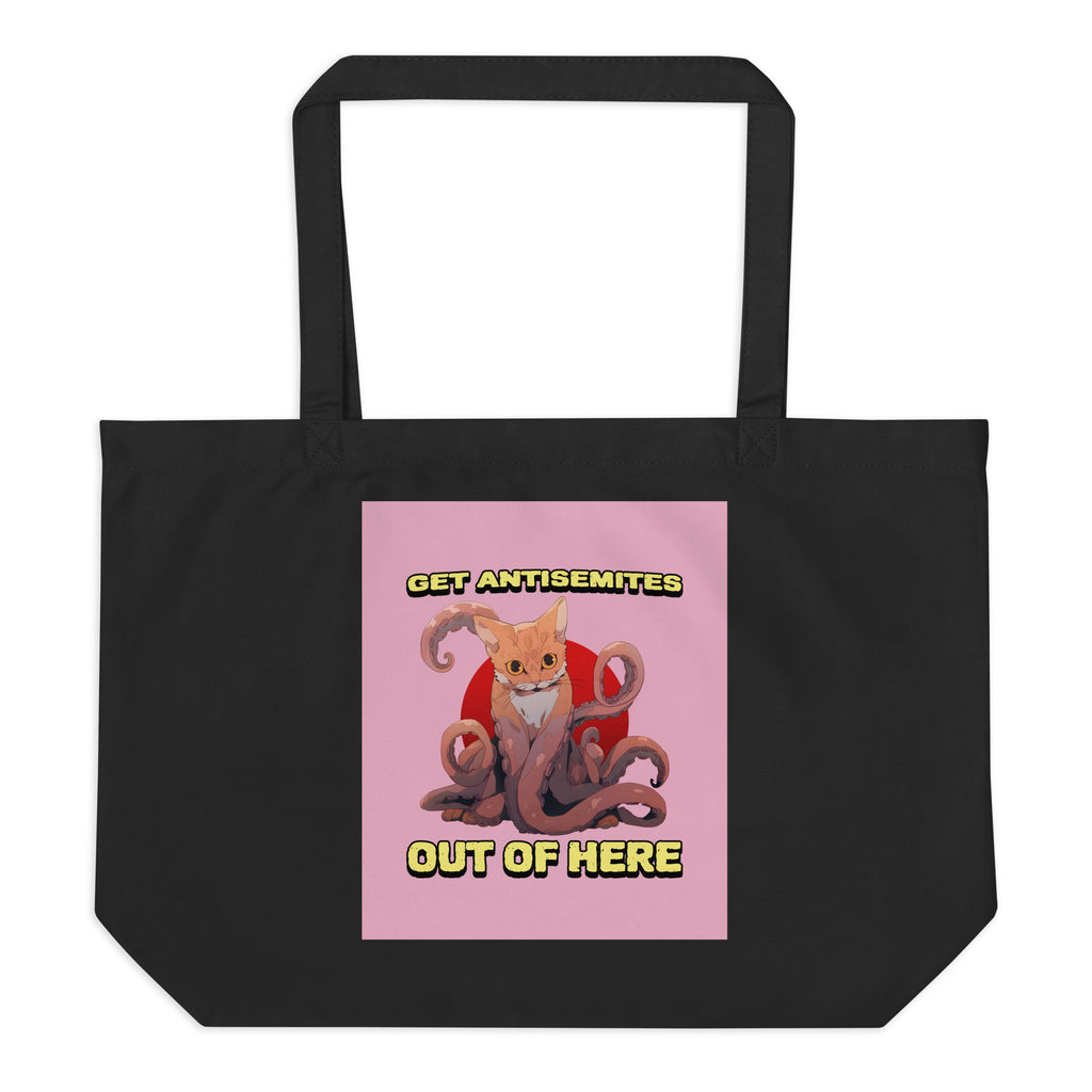 Get Alien Out | Pink Edition | Large Organic Tote Bag Jouparty