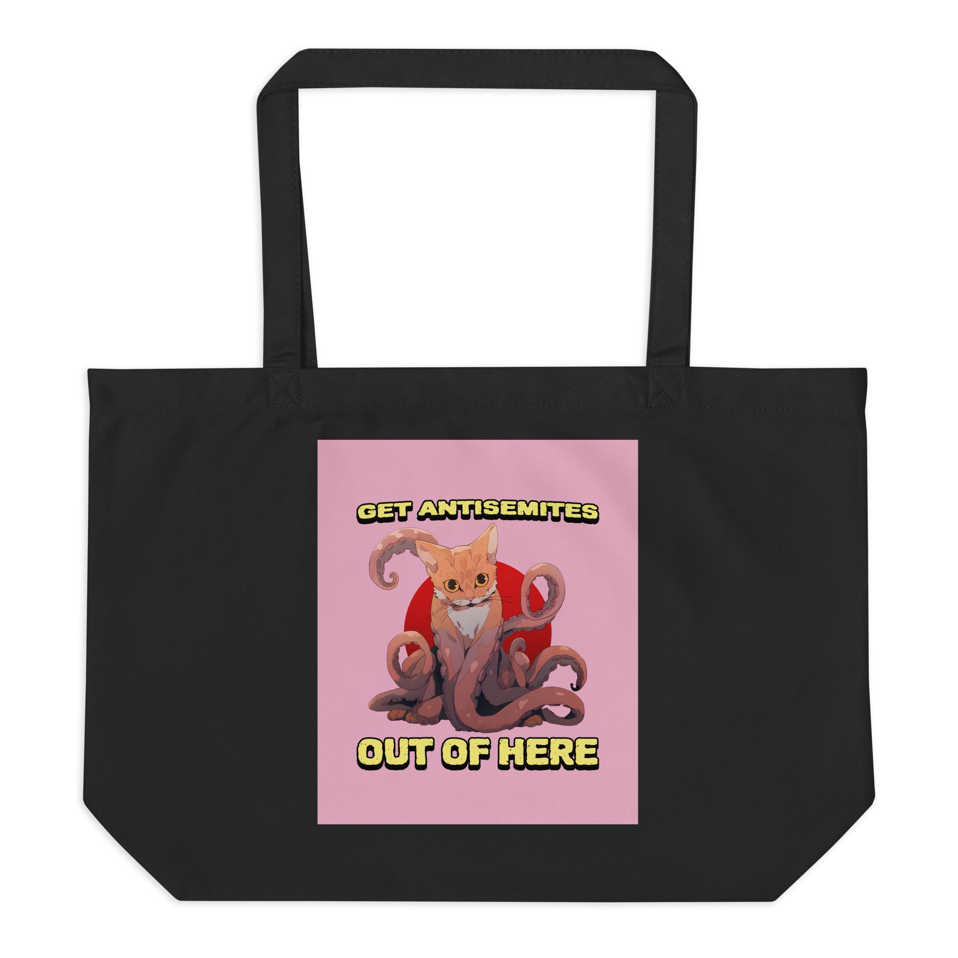 Get Alien Out | Pink Edition | Large Organic Tote Bag Jouparty