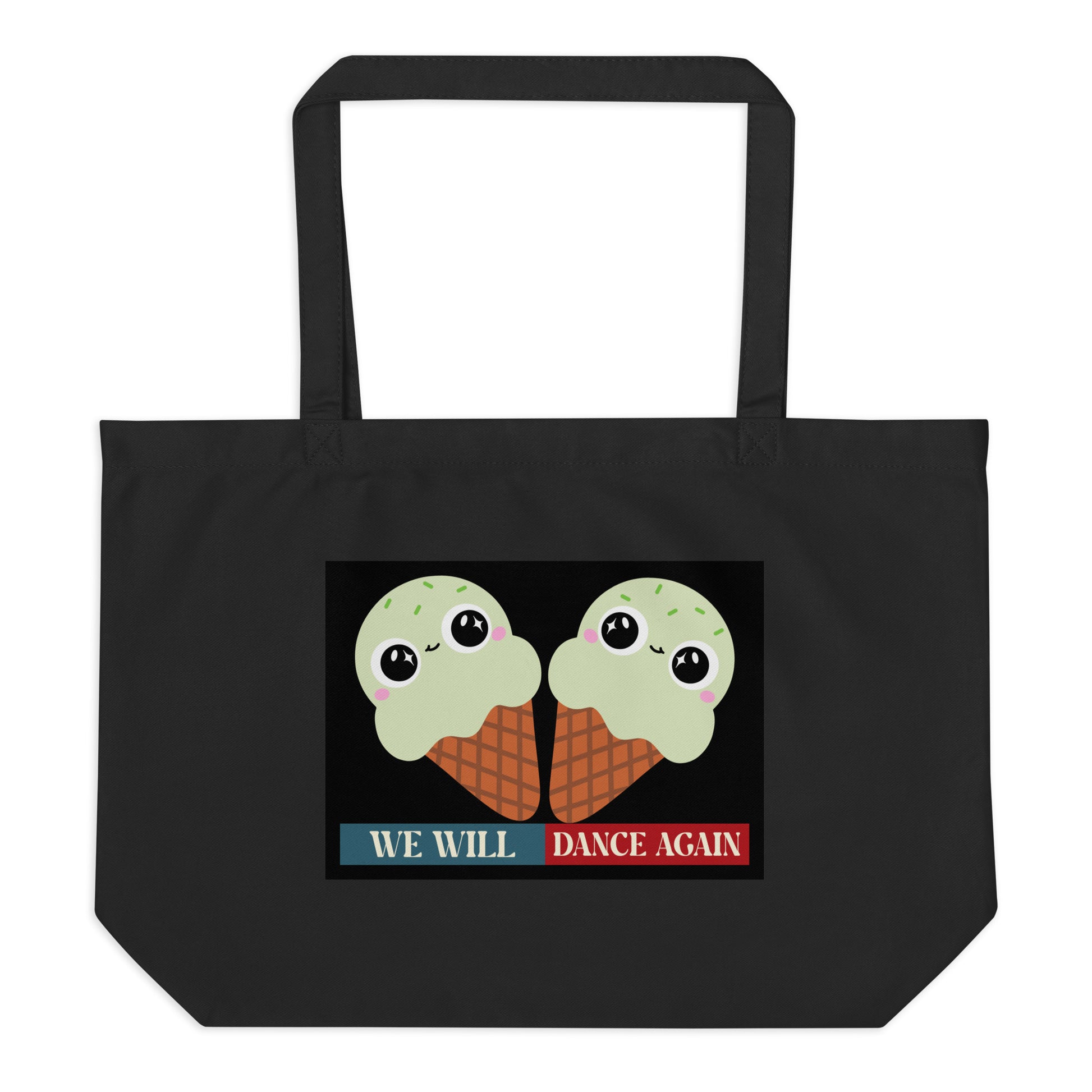 We Will Dance Again | Retro Edition | Large Organic Tote Bag Jouparty