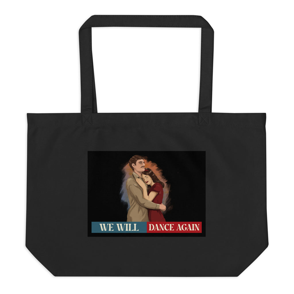 We Will Dance Again | Retro Edition | Large Organic Tote Bag Jouparty
