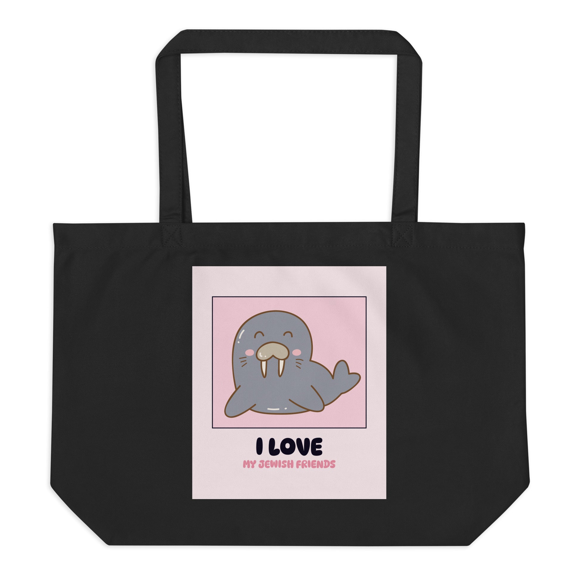 I Love My Jewish Friends | Pink Edition | Large Organic Tote Bag