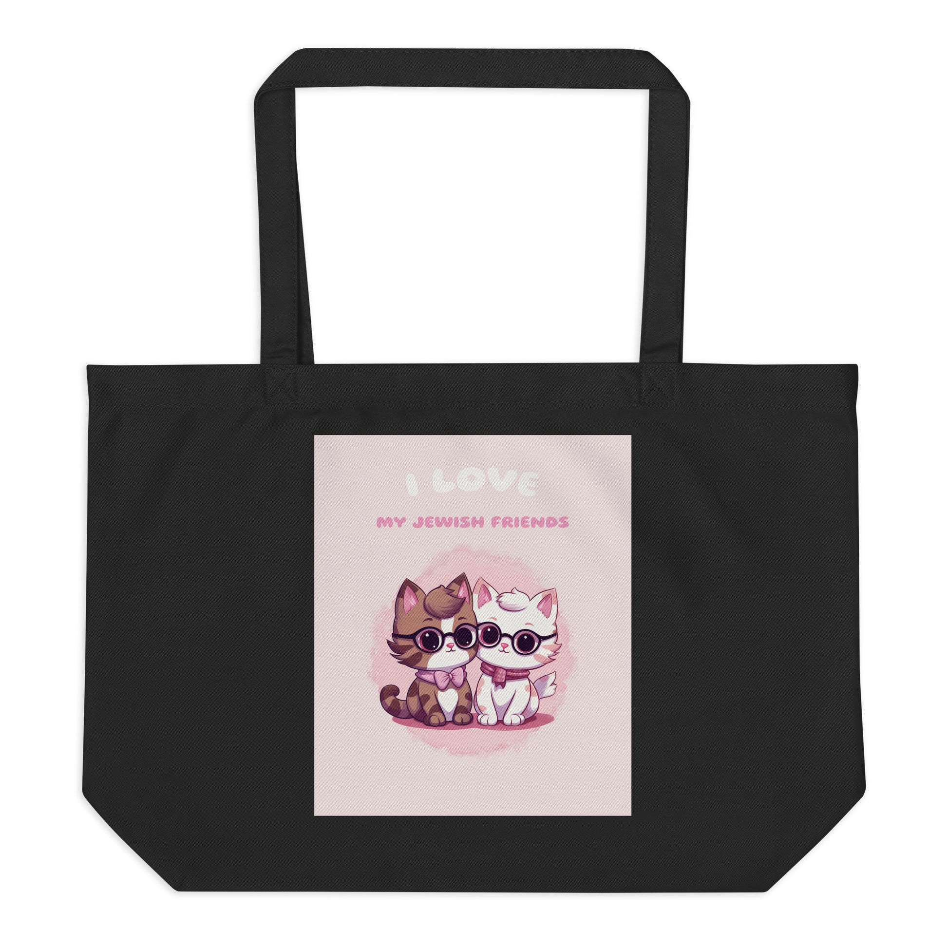 I Love My Jewish Friends | Pink Edition | Large Organic Tote Bag