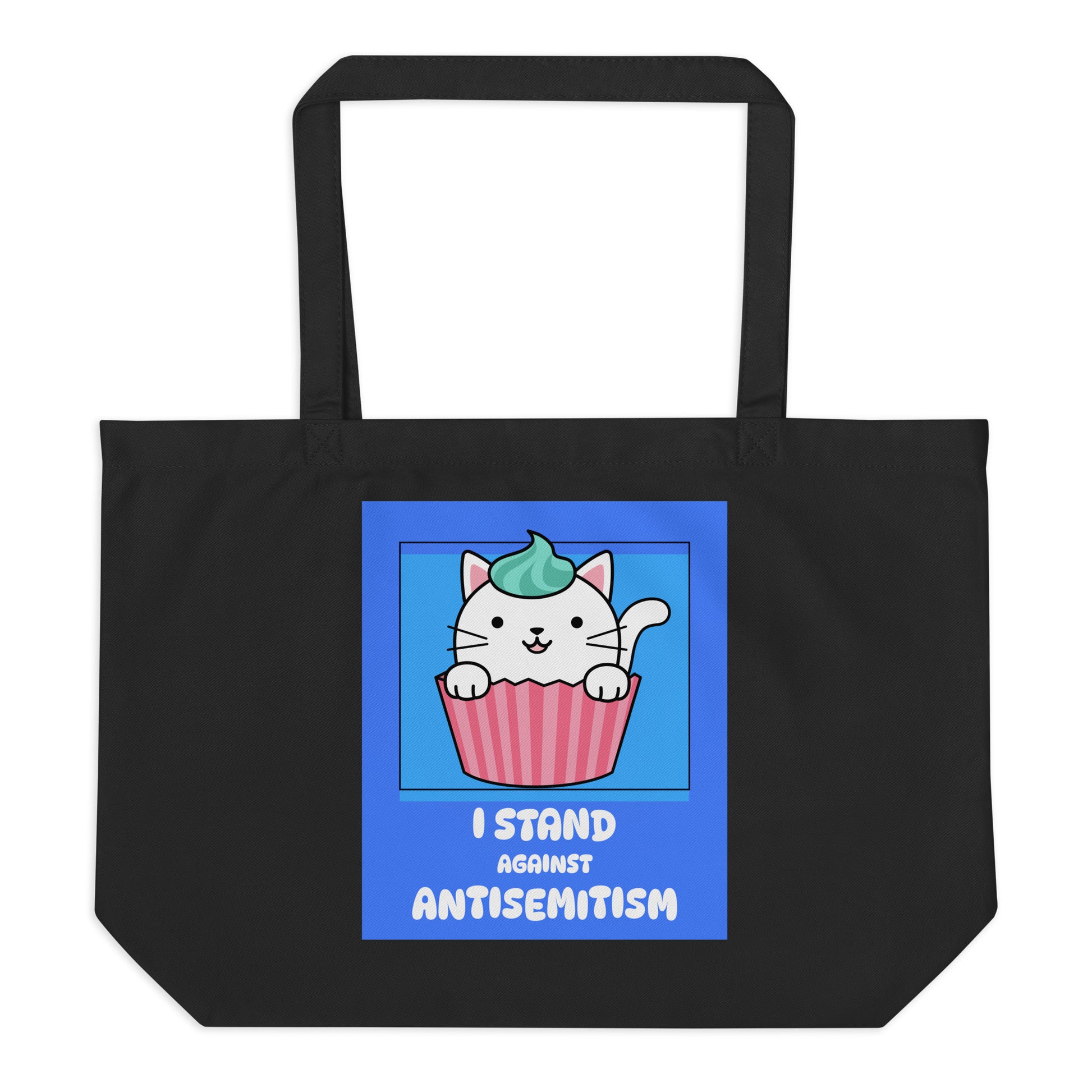 I Stand Against Antisemitism | Large Organic Tote Bag Jouparty