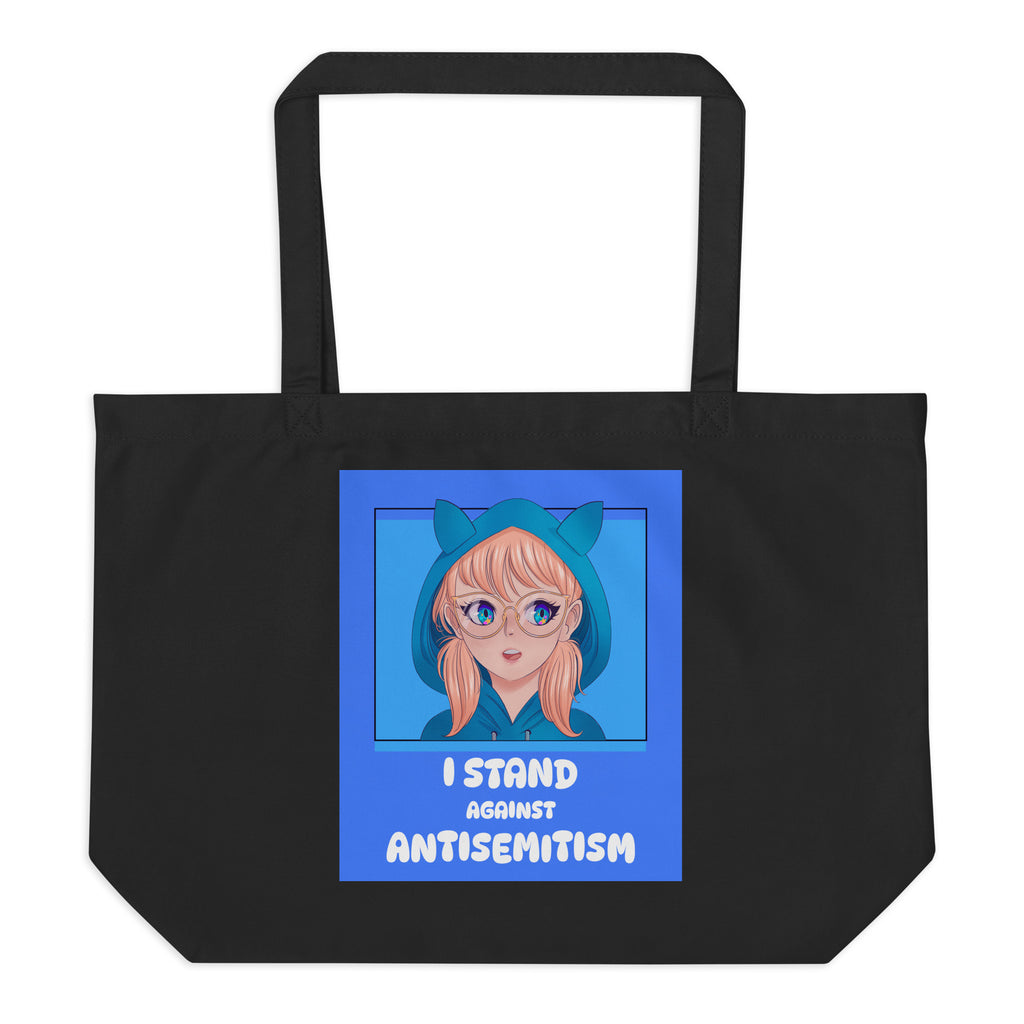 I Stand Against Antisemitism | Large Organic Tote Bag Jouparty