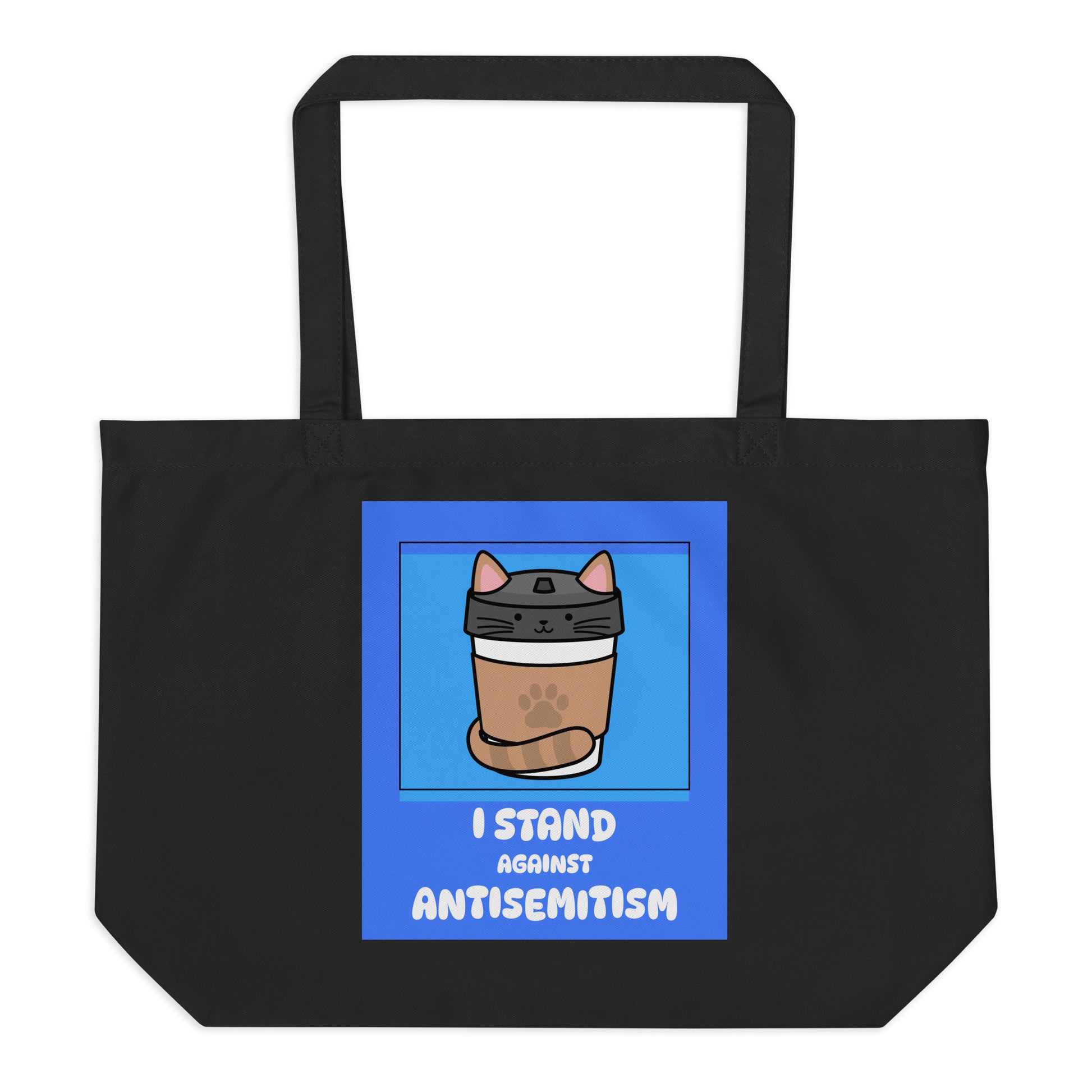 I Stand Against Antisemitism | Large Organic Tote Bag Jouparty