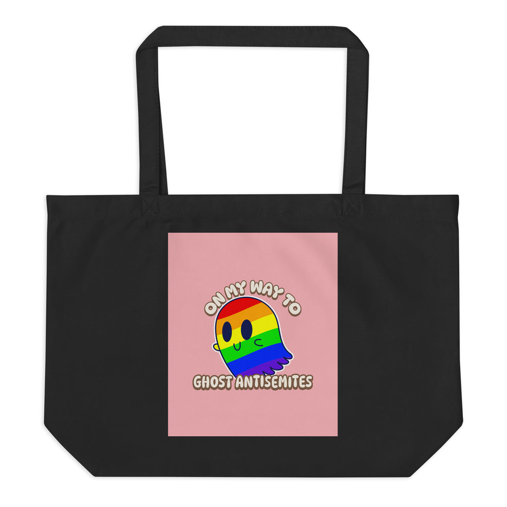 Ghost Antisemites | Large Organic Tote Bag Jouparty
