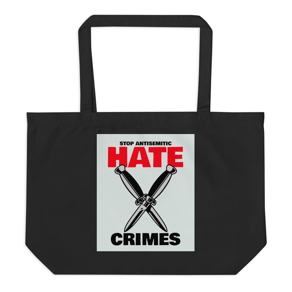Antisemitic Hate Crimes | Large Organic Tote Bag Jouparty