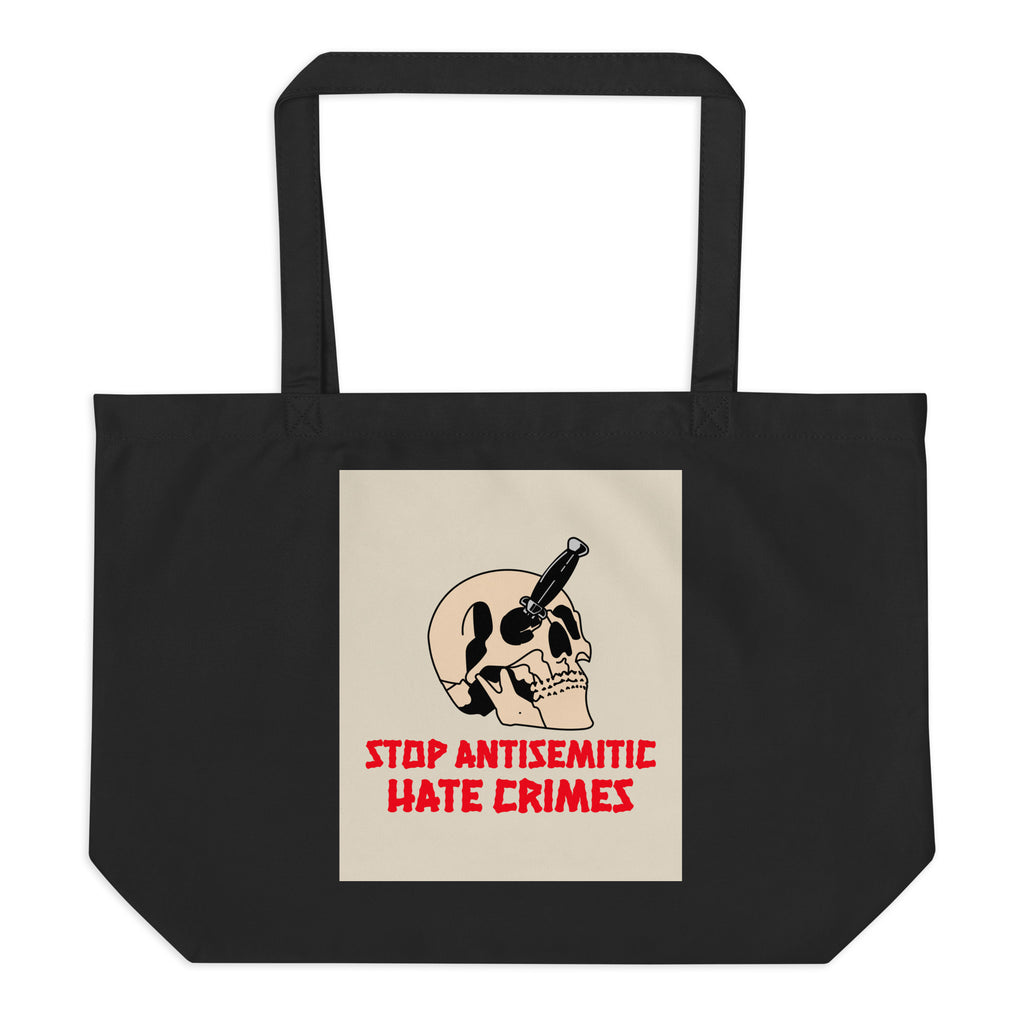 Antisemitic Hate Crimes | Large Organic Tote Bag Jouparty