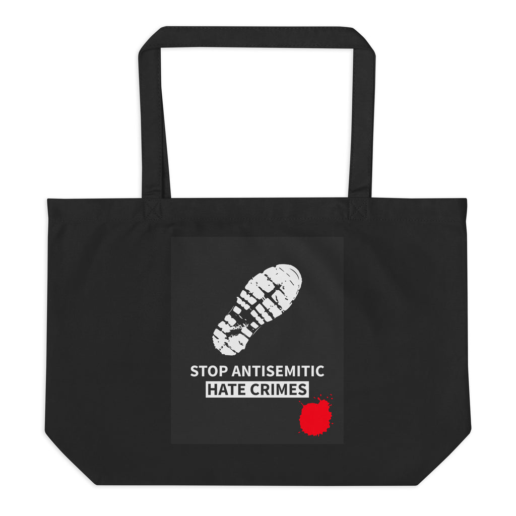 Antisemitic Hate Crimes | Large Organic Tote Bag Jouparty