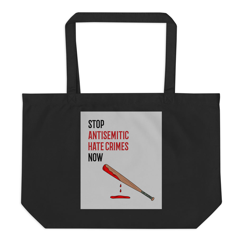 Antisemitic Hate Crimes | Large Organic Tote Bag Jouparty