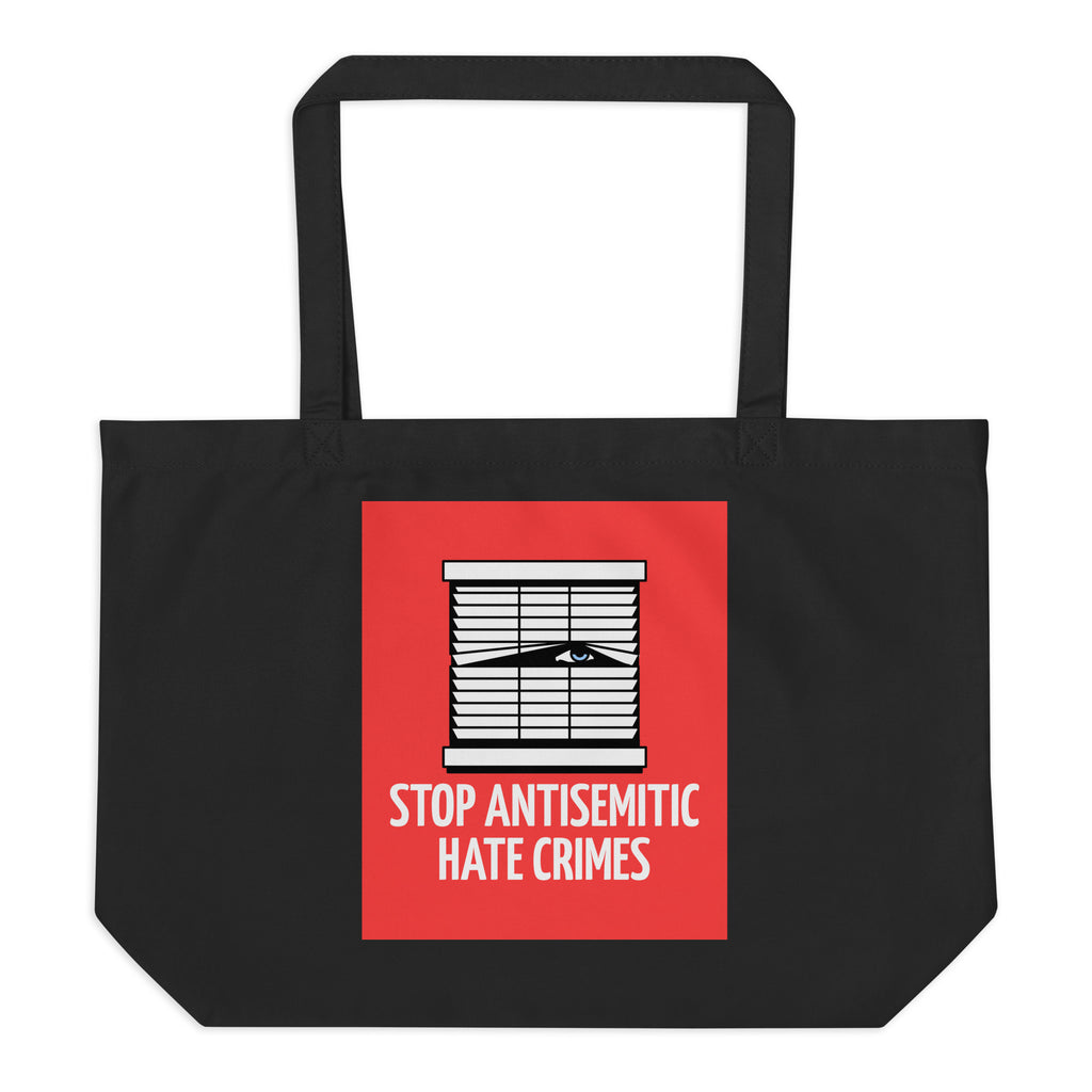 Antisemitic Hate Crimes | Large Organic Tote Bag Jouparty