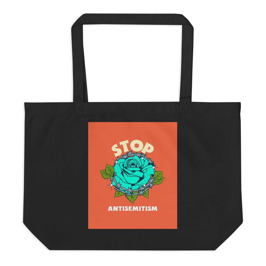 Stop Antisemitism | Plants & Flowers Edition | Large Organic Tote Bag
