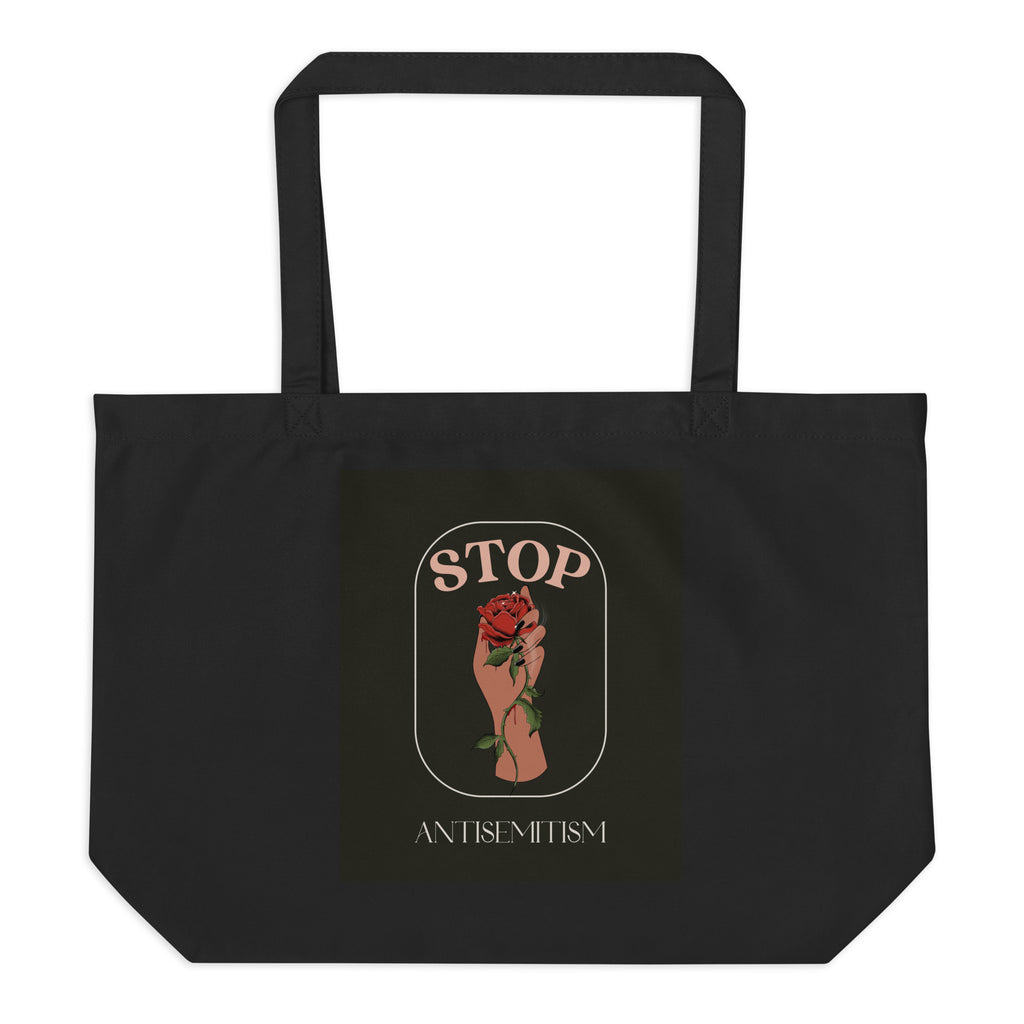 Stop Antisemitism | Plants & Flowers Edition | Large Organic Tote Bag