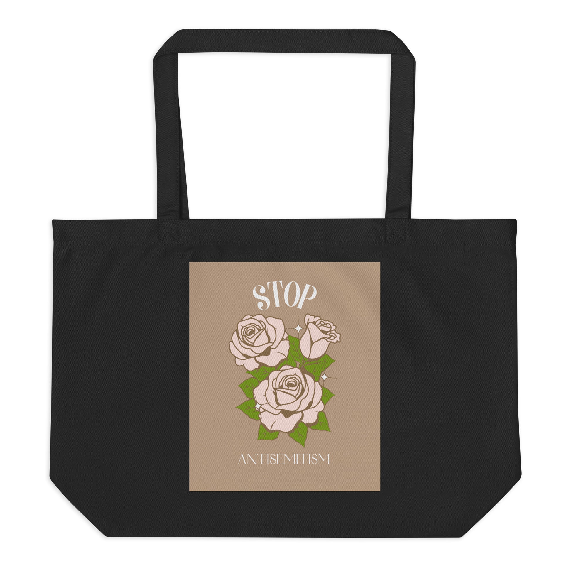 Stop Antisemitism | Plants & Flowers Edition | Large Organic Tote Bag
