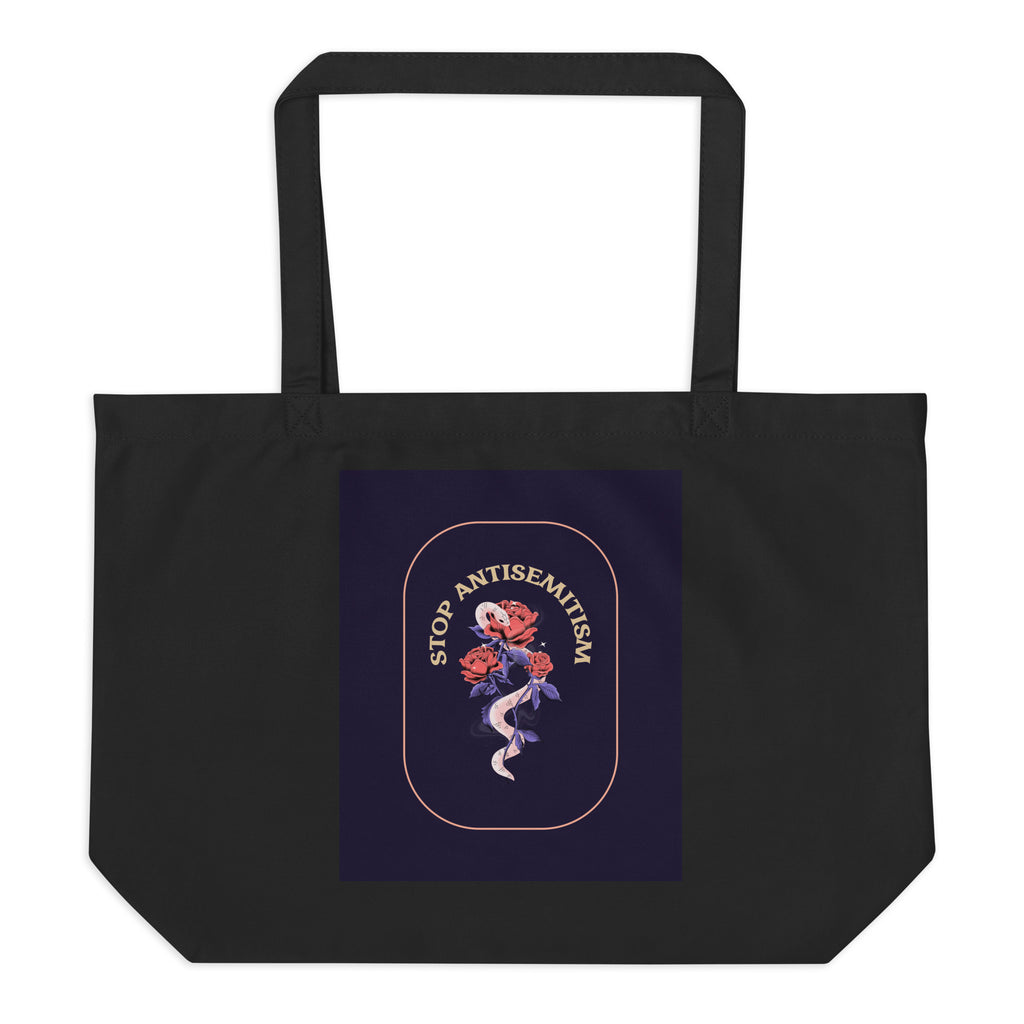 Stop Antisemitism | Plants & Flowers Edition | Large Organic Tote Bag