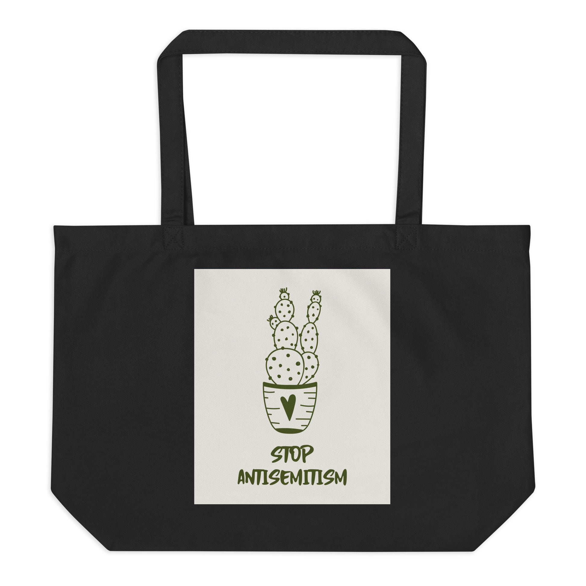 Stop Antisemitism | Plants & Flowers Edition | Large Organic Tote Bag