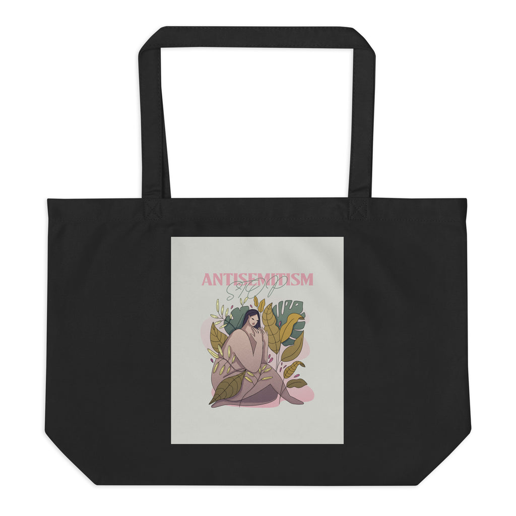Stop Antisemitism | Plants & Flowers Edition | Large Organic Tote Bag