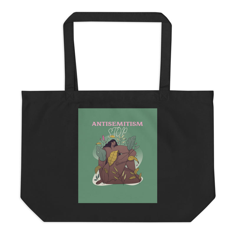 Stop Antisemitism | Plants & Flowers Edition | Large Organic Tote Bag