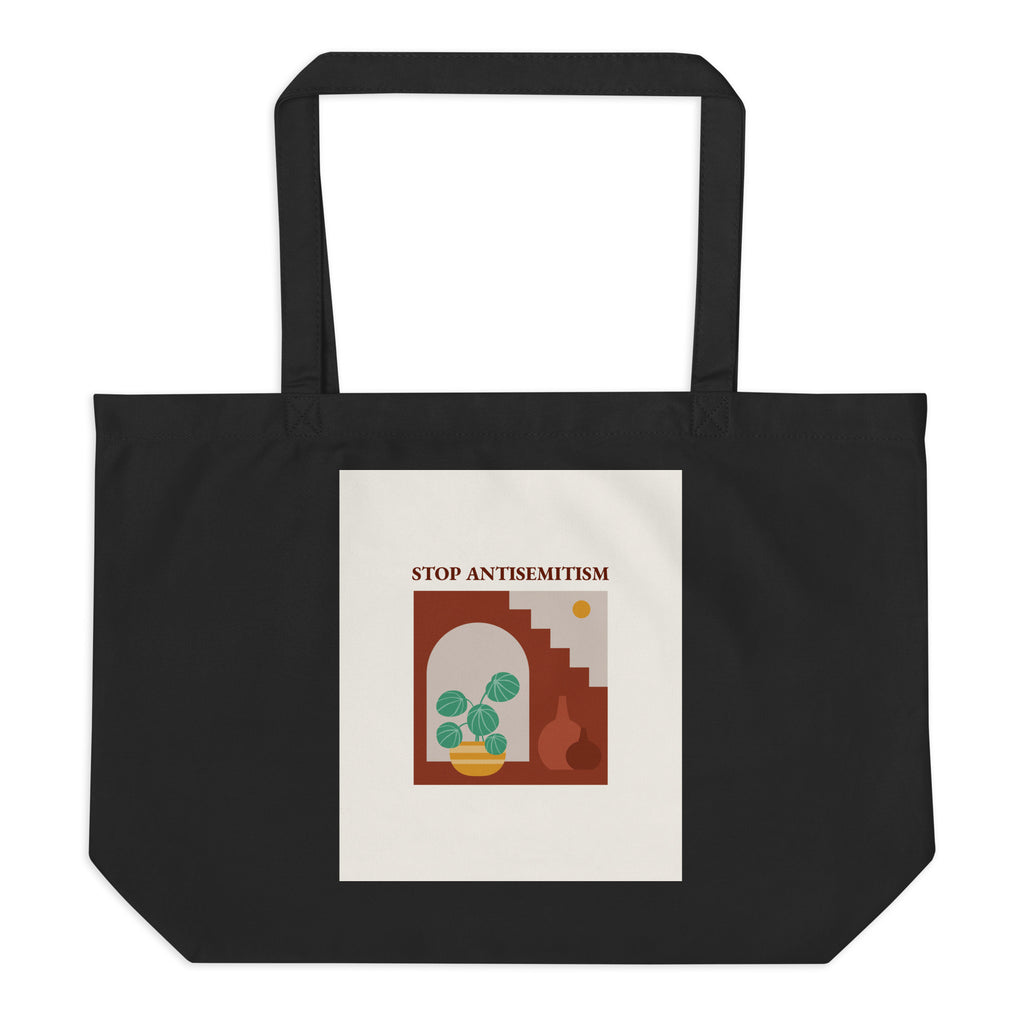 Stop Antisemitism | Plants & Flowers Edition | Large Organic Tote Bag