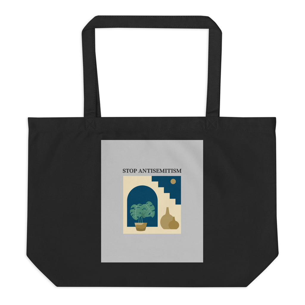 Stop Antisemitism | Plants & Flowers Edition | Large Organic Tote Bag